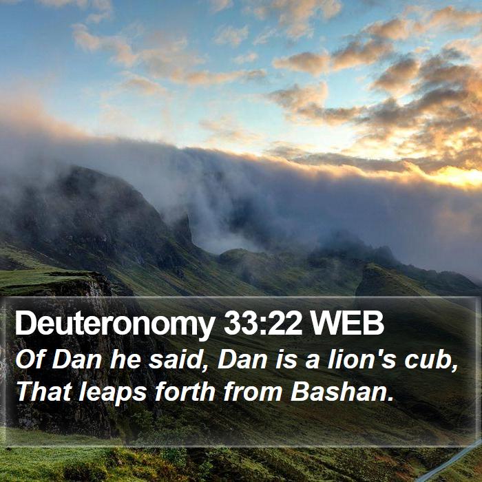 Deuteronomy 33:22 WEB Bible Study