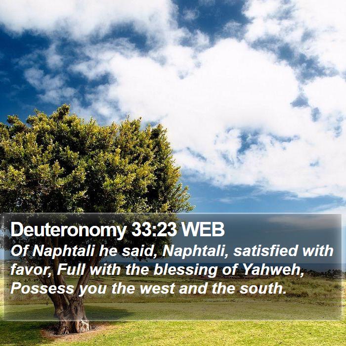 Deuteronomy 33:23 WEB Bible Study