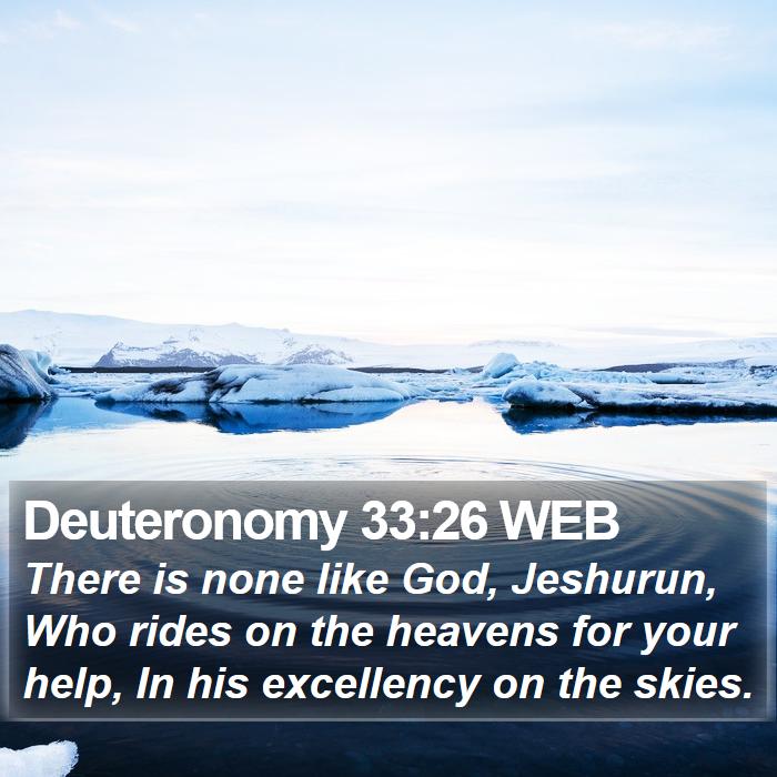 Deuteronomy 33:26 WEB Bible Study