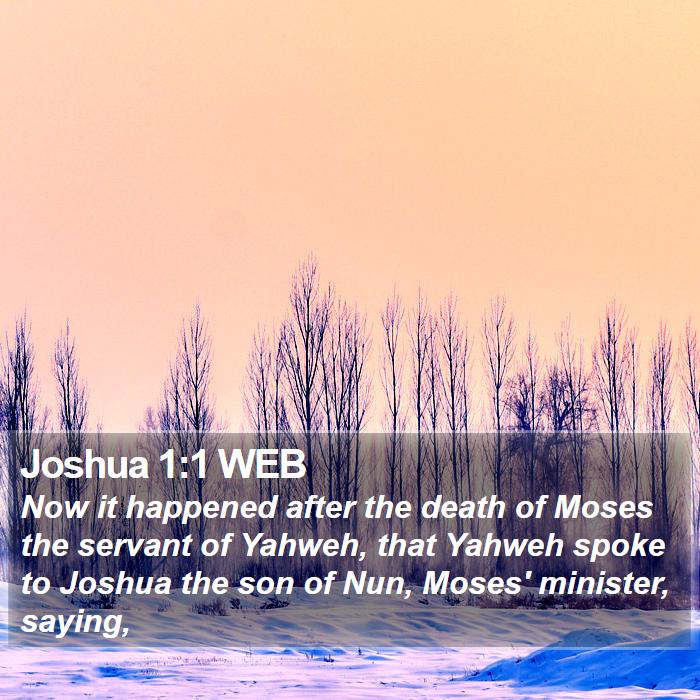 Joshua 1:1 WEB Bible Study