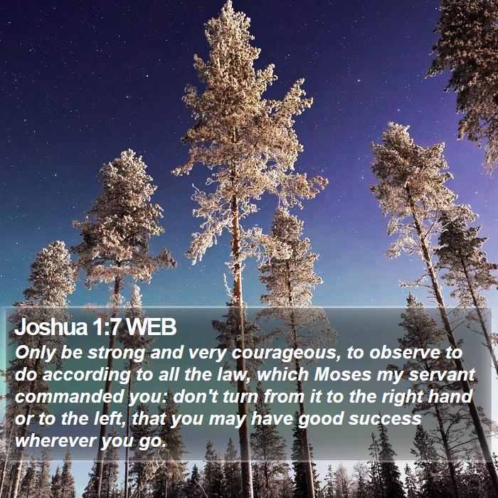 Joshua 1:7 WEB Bible Study