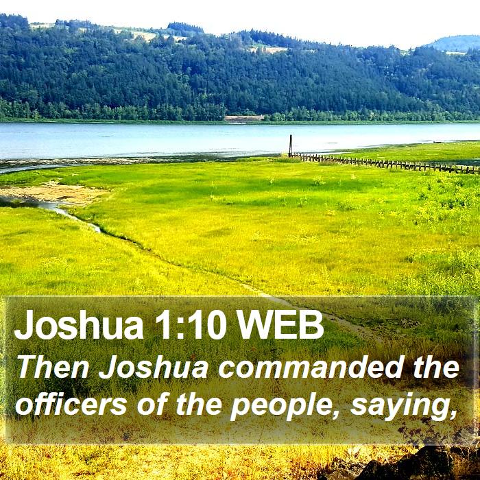 Joshua 1:10 WEB Bible Study