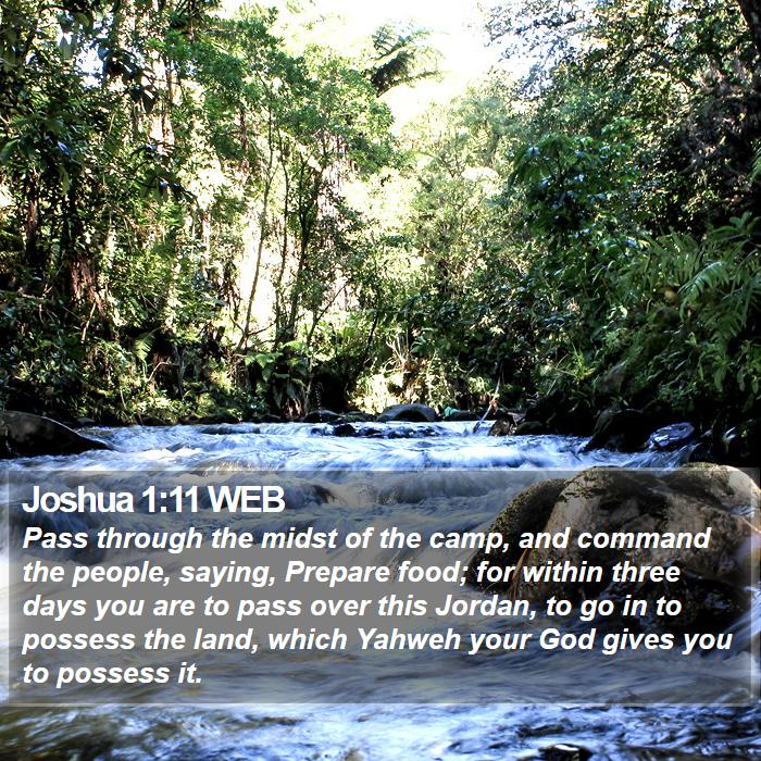 Joshua 1:11 WEB Bible Study