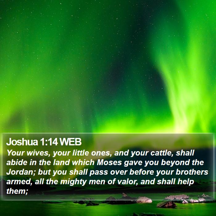 Joshua 1:14 WEB Bible Study