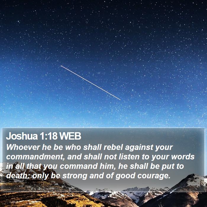 Joshua 1:18 WEB Bible Study