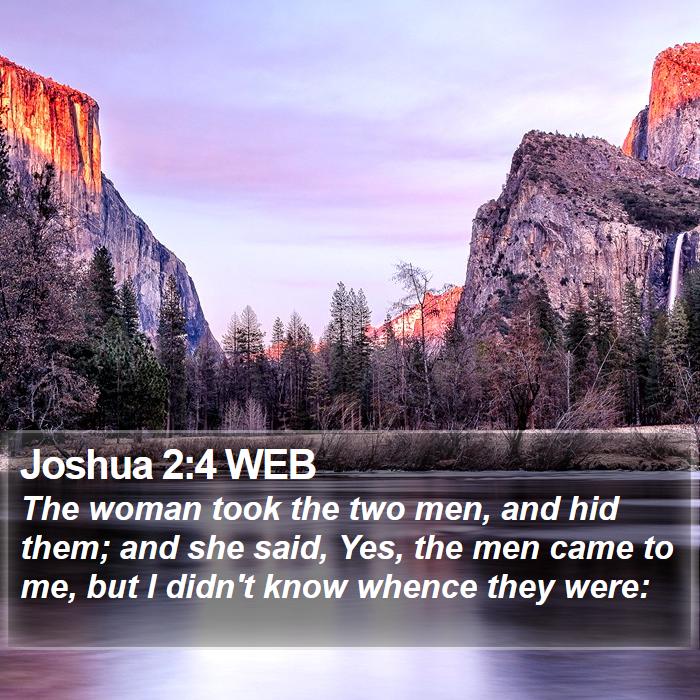 Joshua 2:4 WEB Bible Study