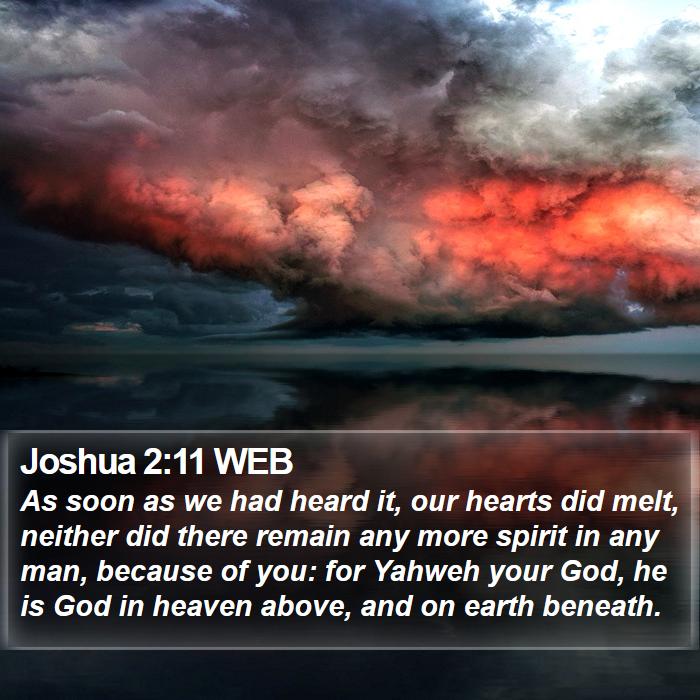 Joshua 2:11 WEB Bible Study