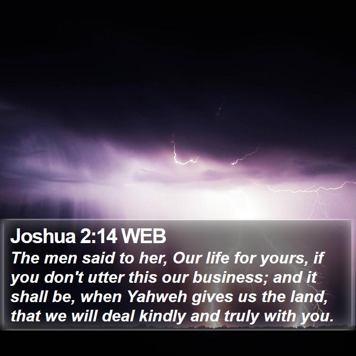 Joshua 2:14 WEB Bible Study