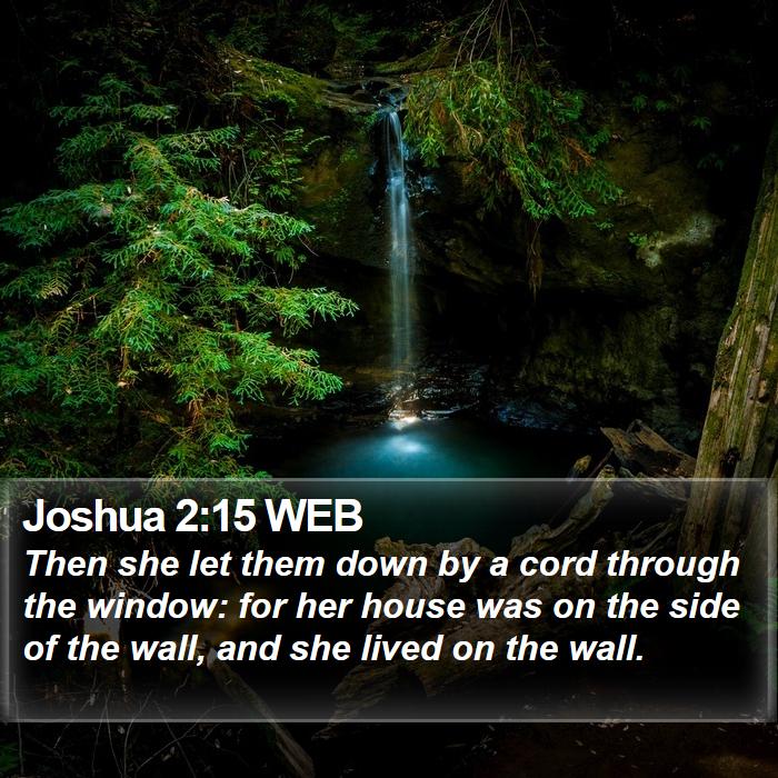 Joshua 2:15 WEB Bible Study