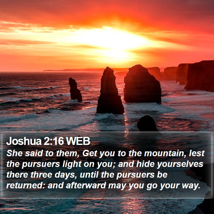 Joshua 2:16 WEB Bible Study