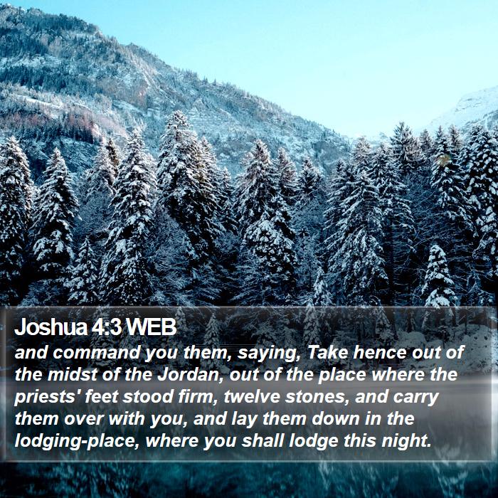 Joshua 4:3 WEB Bible Study