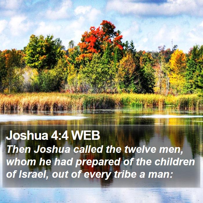 Joshua 4:4 WEB Bible Study