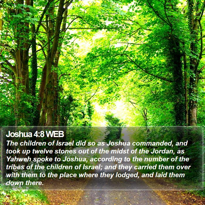 Joshua 4:8 WEB Bible Study