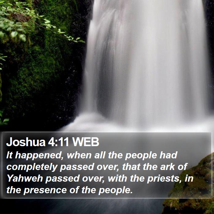 Joshua 4:11 WEB Bible Study