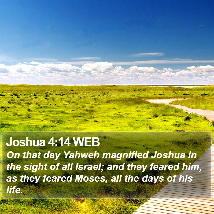 Joshua 4:14 WEB Bible Study