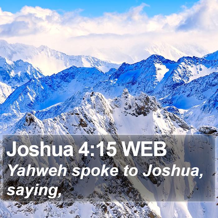 Joshua 4:15 WEB Bible Study