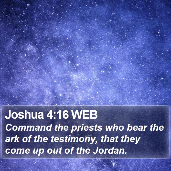 Joshua 4:16 WEB Bible Study