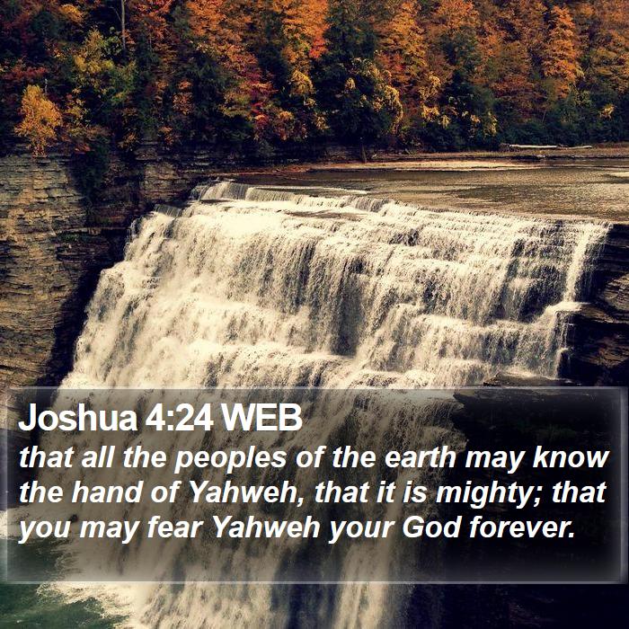 Joshua 4:24 WEB Bible Study