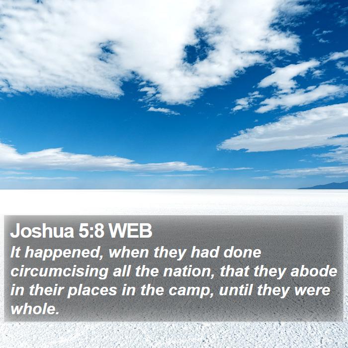 Joshua 5:8 WEB Bible Study