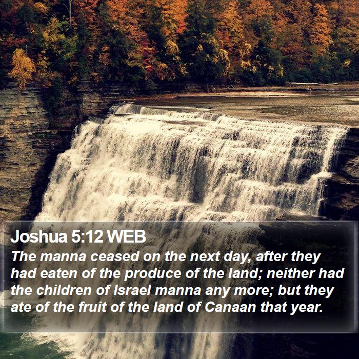 Joshua 5:12 WEB Bible Study