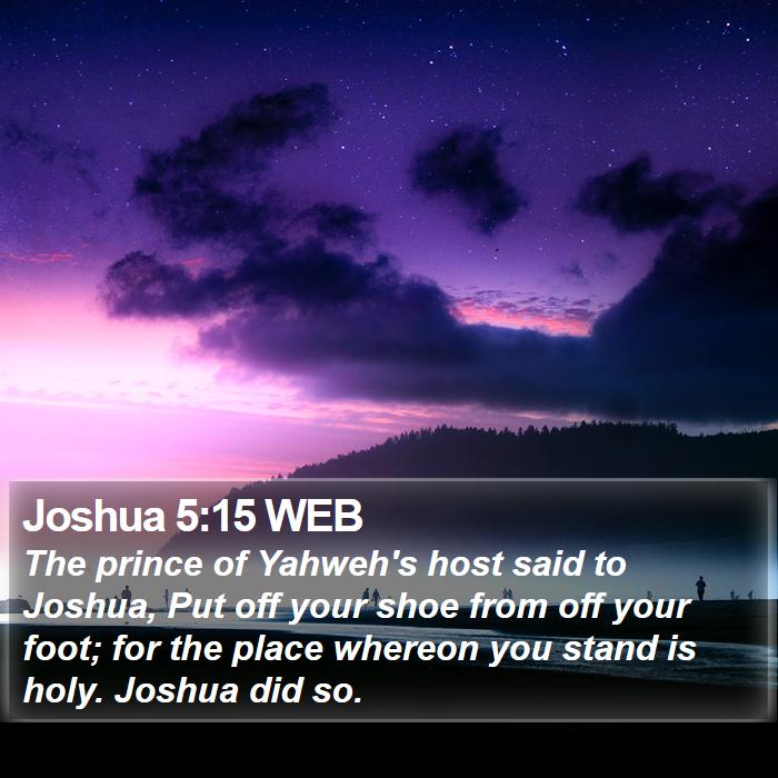 Joshua 5:15 WEB Bible Study