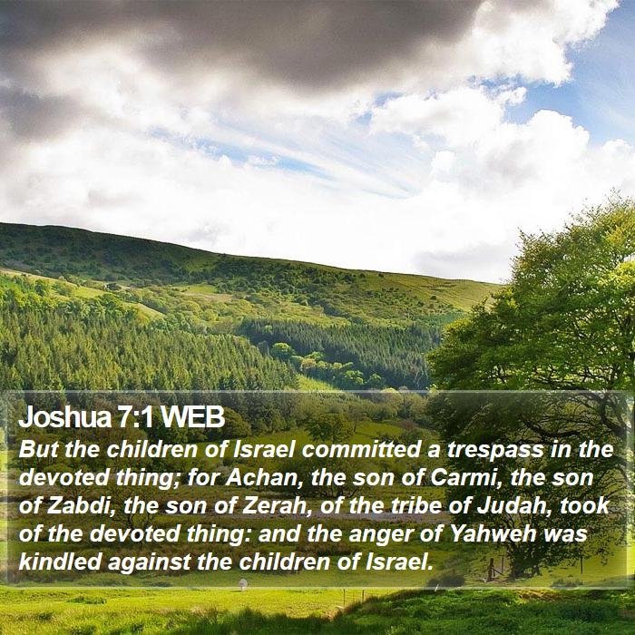 Joshua 7:1 WEB Bible Study