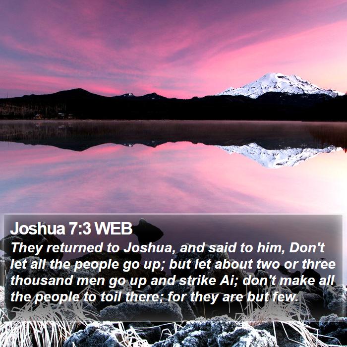 Joshua 7:3 WEB Bible Study