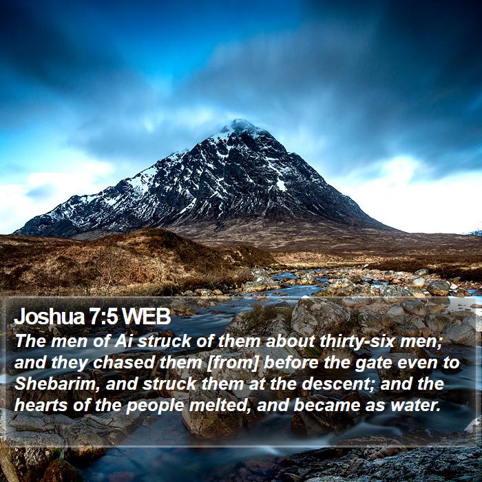 Joshua 7:5 WEB Bible Study