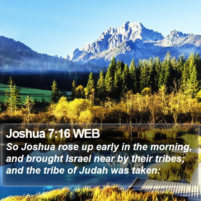 Joshua 7:16 WEB Bible Study