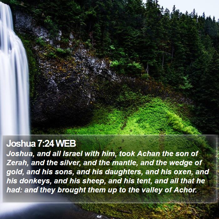 Joshua 7:24 WEB Bible Study