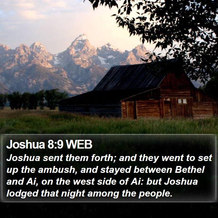 Joshua 8:9 WEB Bible Study