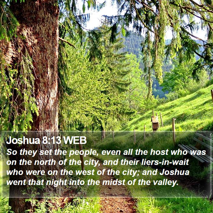 Joshua 8:13 WEB Bible Study