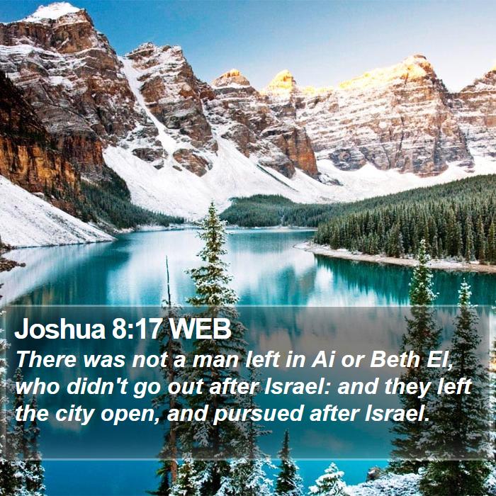 Joshua 8:17 WEB Bible Study