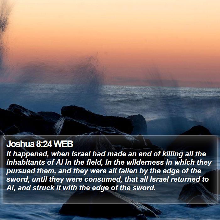 Joshua 8:24 WEB Bible Study