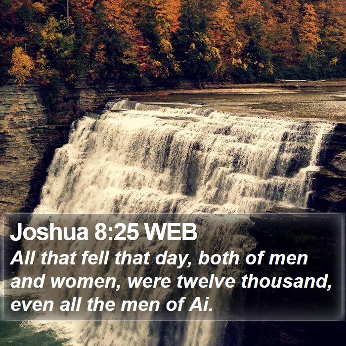 Joshua 8:25 WEB Bible Study