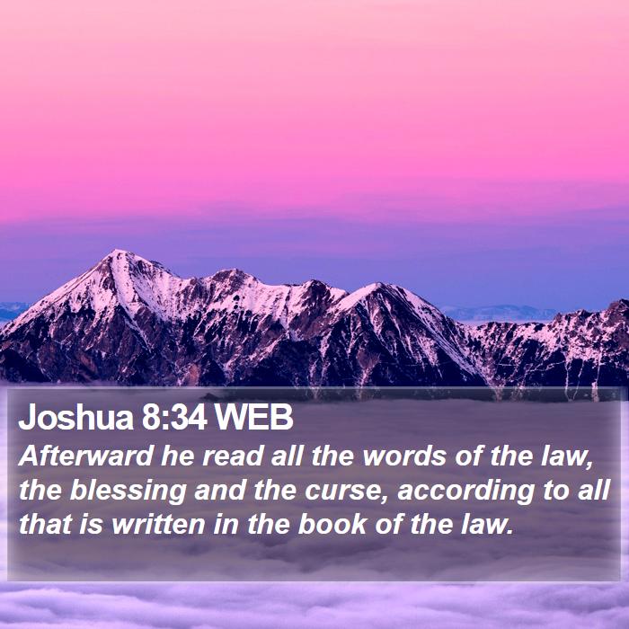 Joshua 8:34 WEB Bible Study