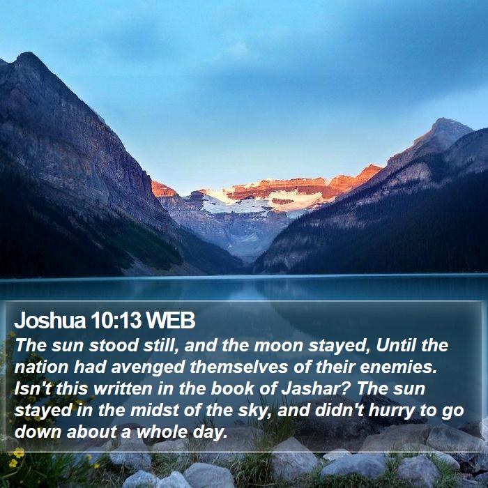 Joshua 10:13 WEB Bible Study