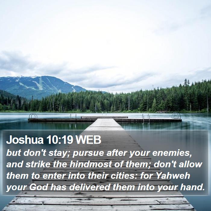 Joshua 10:19 WEB Bible Study