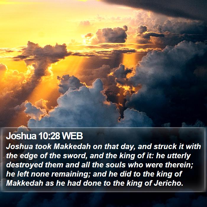 Joshua 10:28 WEB Bible Study