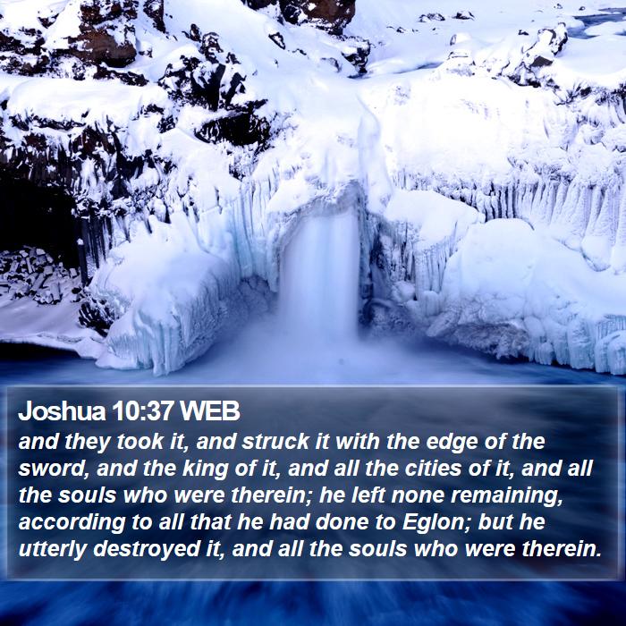 Joshua 10:37 WEB Bible Study