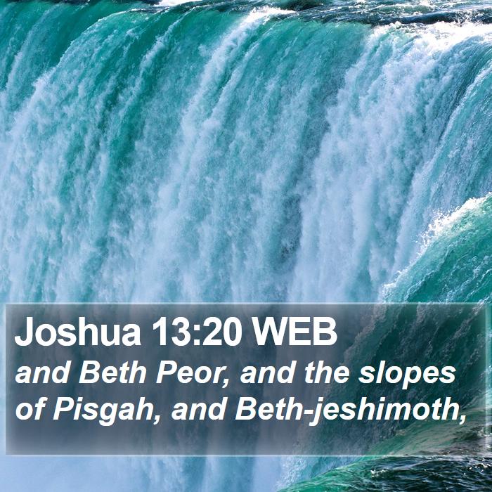 Joshua 13:20 WEB Bible Study