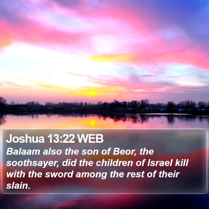 Joshua 13:22 WEB Bible Study