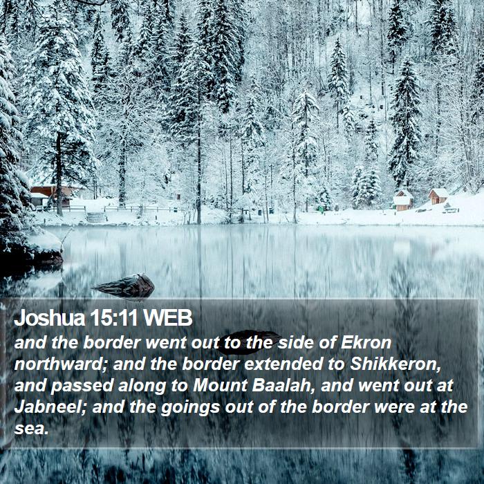 Joshua 15:11 WEB Bible Study