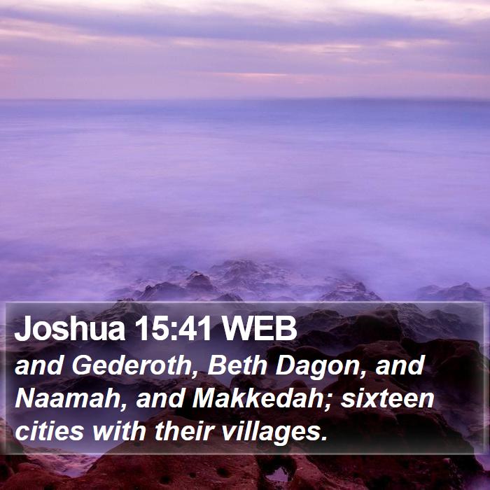 Joshua 15:41 WEB Bible Study