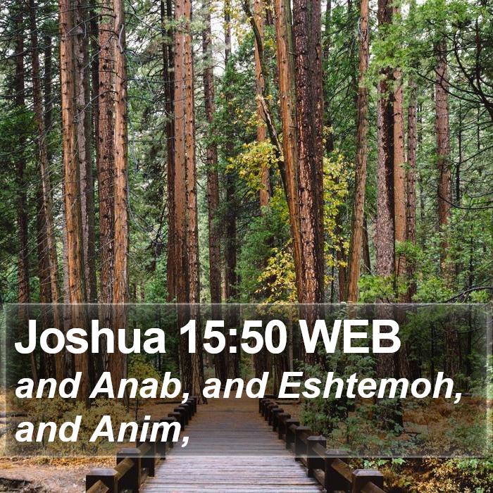 Joshua 15:50 WEB Bible Study