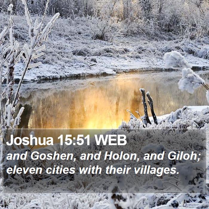 Joshua 15:51 WEB Bible Study