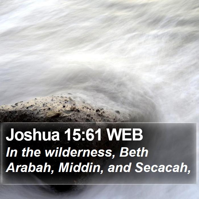 Joshua 15:61 WEB Bible Study