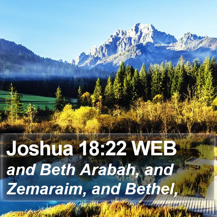 Joshua 18:22 WEB Bible Study