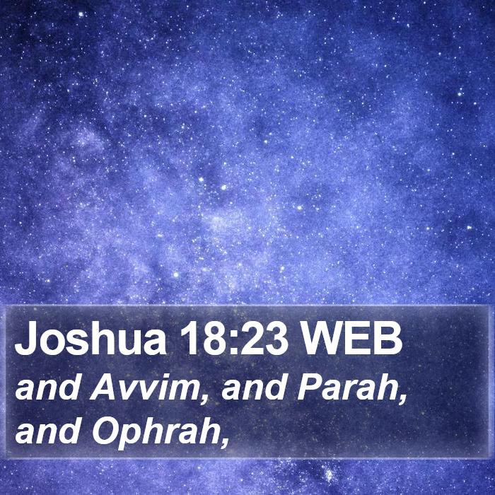 Joshua 18:23 WEB Bible Study