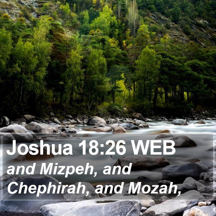 Joshua 18:26 WEB Bible Study